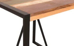 SIT Esstisch »70x70 cm Altholz Massivholz Metall Industrial Design« Quadratischer Esstisch aus Altholz & Metall im Industrial Stil