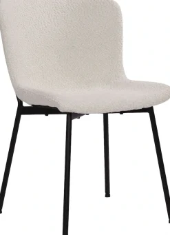 SIT 4-Fußstuhl »Manila 2er-Set Bouclé Esszimmerstühle mit Metallgestell skandinavisch« (Set) 2 Stk.Öko-Tex Bouclé-Bezug & schwarze Metallbeine im Scandi-Look