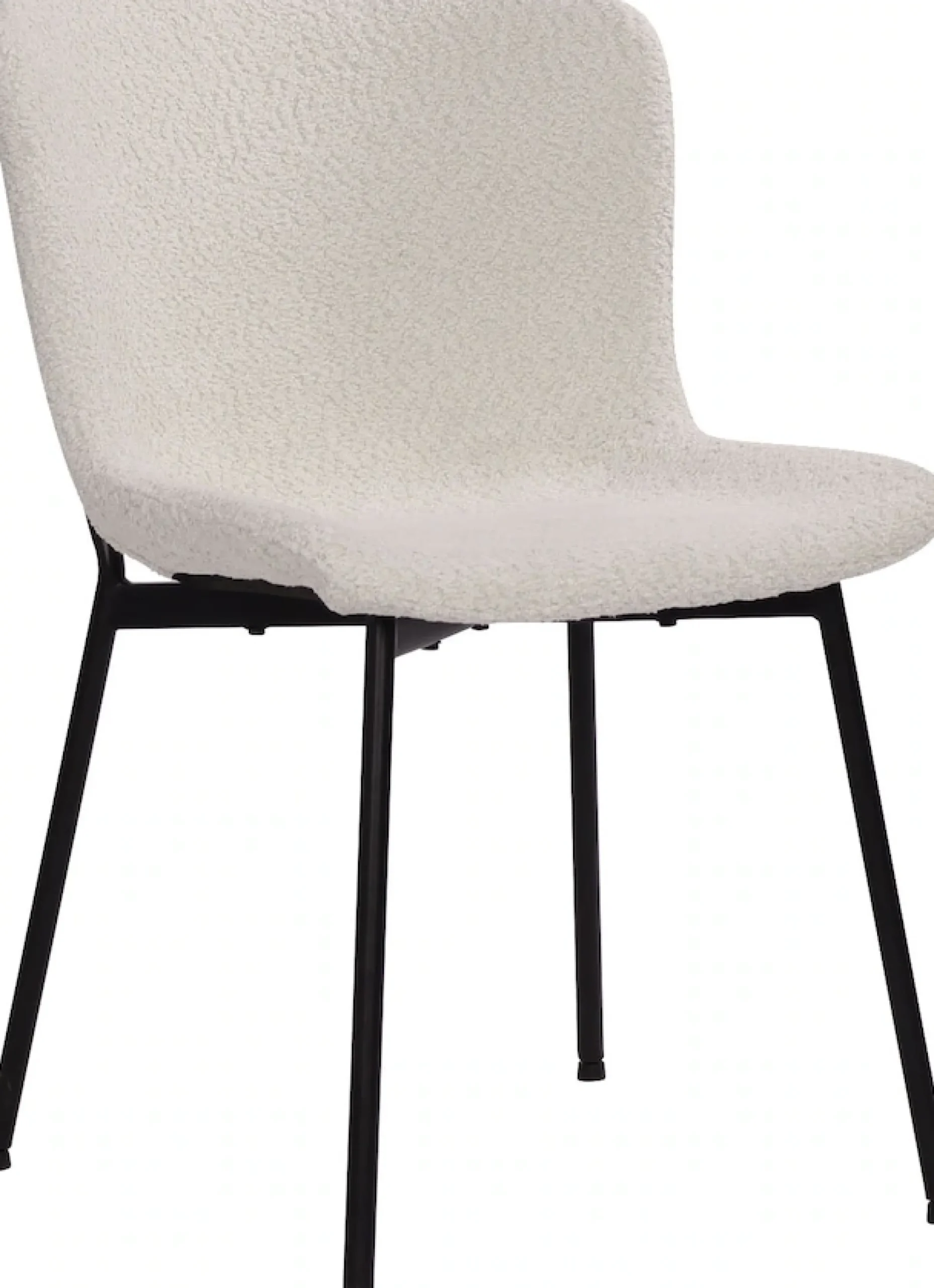 SIT 4-Fußstuhl »Manila 2er-Set Bouclé Esszimmerstühle mit Metallgestell skandinavisch« (Set) 2 Stk.Öko-Tex Bouclé-Bezug & schwarze Metallbeine im Scandi-Look