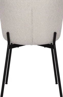 SIT 4-Fußstuhl »Manila 2er-Set Bouclé Esszimmerstühle mit Metallgestell skandinavisch« (Set) 2 Stk.Öko-Tex Bouclé-Bezug & schwarze Metallbeine im Scandi-Look