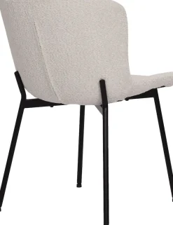SIT 4-Fußstuhl »Manila 2er-Set Bouclé Esszimmerstühle mit Metallgestell skandinavisch« (Set) 2 Stk.Öko-Tex Bouclé-Bezug & schwarze Metallbeine im Scandi-Look