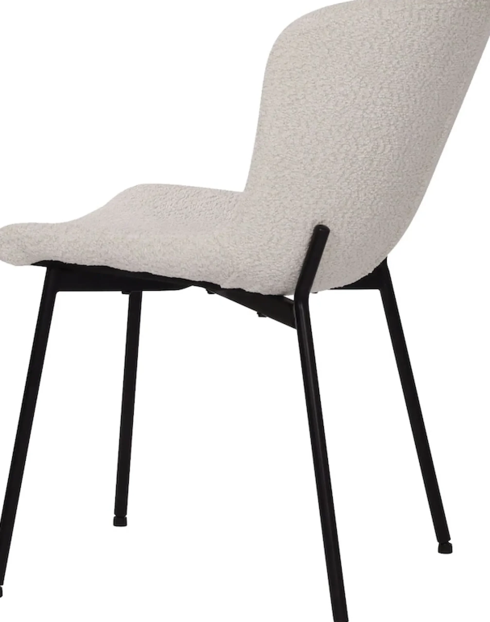 SIT 4-Fußstuhl »Manila 2er-Set Bouclé Esszimmerstühle mit Metallgestell skandinavisch« (Set) 2 Stk.Öko-Tex Bouclé-Bezug & schwarze Metallbeine im Scandi-Look