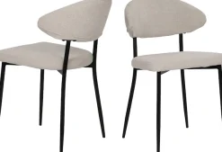 SIT 4-Fußstuhl »Odessa 2er-Set Polsterstühle mit Strukturstoff & Metallgestell« (Set) 2 Stk.Öko-Tex Strukturstoff & ergonomisch gerundete Rückenlehne