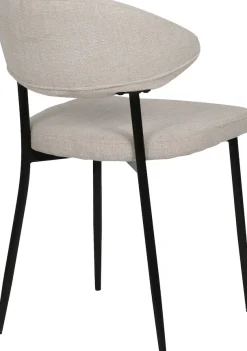 SIT 4-Fußstuhl »Odessa 2er-Set Polsterstühle mit Strukturstoff & Metallgestell« (Set) 2 Stk.Öko-Tex Strukturstoff & ergonomisch gerundete Rückenlehne
