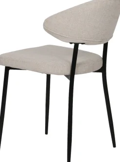 SIT 4-Fußstuhl »Odessa 2er-Set Polsterstühle mit Strukturstoff & Metallgestell« (Set) 2 Stk.Öko-Tex Strukturstoff & ergonomisch gerundete Rückenlehne