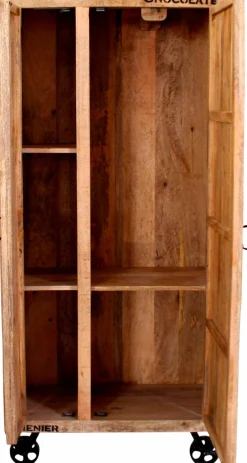 SIT Garderobenschrank »RUSTIC aus Mangoholz mit Rollen & Industrial-Look« Durchdachte Innenaufteilung mit Böden und Kleiderstange