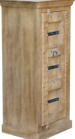 SIT Highboard »Krakau aus Mangoholz mit Schnitzereien & 1 Tür« Aufwendige Schnitzfront
