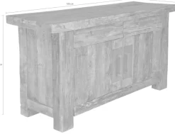 SIT Kommode »Coral Schrank 125 cm aus recyceltem Teakholz« Mit 2 Schubladen und 2 Holztüren für viel Stauraum
