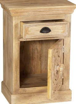 SIT Kommode »LAKADEE Mangoholz mit Tür, Schublade & Holzschnitzereien« Aufwändige Holzschnitzereien als kunstvolles Design-Highlight