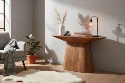 SIT Konsolentisch »Montreal oval aus massivem Mangoholz mit Sockelfuß« Ovale 120-cm-Platte & ovaler Sockelfuß aus massivem Mangoholz