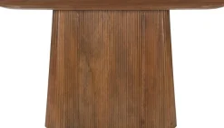 SIT Konsolentisch »Mumbai oval aus massivem Mangoholz mit Lamellen-Sockel« Ovale 140-cm-Platte trifft auf modernes Lamellendesign