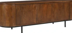SIT Lowboard »Liverpool aus massivem Mangoholz mit Lamellenfront & 2 Fächern« 1 Stk. tlg. Abgerundete Ecken & zarte Lamellenfront aus massivem Mangoholz