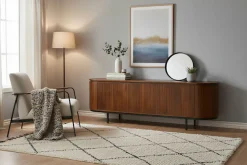 SIT Lowboard »Liverpool aus massivem Mangoholz mit Lamellenfront & 2 Fächern« 1 Stk. tlg. Abgerundete Ecken & zarte Lamellenfront aus massivem Mangoholz