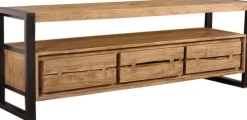 SIT Lowboard »NATURAL EDGE aus Akazie mit Baumkante & Metallgestell« Markante Baumkante verleiht jedem Möbelstück Unikat-Charakter