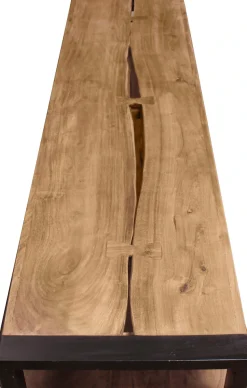 SIT Lowboard »NATURAL EDGE aus Akazie mit Baumkante & Metallgestell« Markante Baumkante verleiht jedem Möbelstück Unikat-Charakter