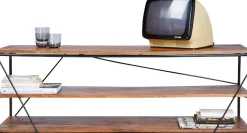 SIT Lowboard »T-NEST SHELF LOW aus Mangoholz mit Metallgestell für TV & Wohnzimmer« Vielseitig als TV-Lowboard oder Regal im Industrial-Design