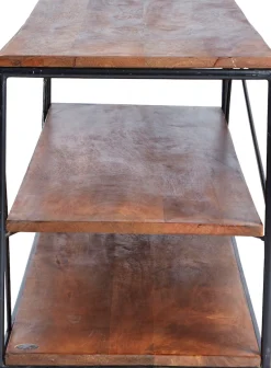 SIT Lowboard »T-NEST SHELF LOW aus Mangoholz mit Metallgestell für TV & Wohnzimmer« Vielseitig als TV-Lowboard oder Regal im Industrial-Design