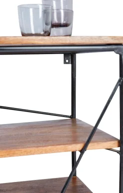 SIT Lowboard »T-NEST SHELF LOW aus Mangoholz mit Metallgestell für TV & Wohnzimmer« Vielseitig als TV-Lowboard oder Regal im Industrial-Design