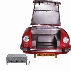 SIT Möbelblende 2 Stk. tlg. Recycelte Auto-Front, innen mit einem Edelstahl-Gasgrill