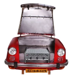 SIT Möbelblende 2 Stk. tlg. Recycelte Auto-Front, innen mit einem Edelstahl-Gasgrill