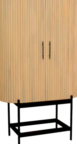 SIT Mehrzweckschrank »Schrank – Retro‑Lamellen‑Design aus massivem Mangoholz« 1 Stk. tlg. Retro‑Lamellen‑Schrank aus massivem Mangoholz – viel Stauraum