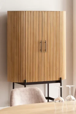 SIT Mehrzweckschrank »Schrank – Retro‑Lamellen‑Design aus massivem Mangoholz« 1 Stk. tlg. Retro‑Lamellen‑Schrank aus massivem Mangoholz – viel Stauraum