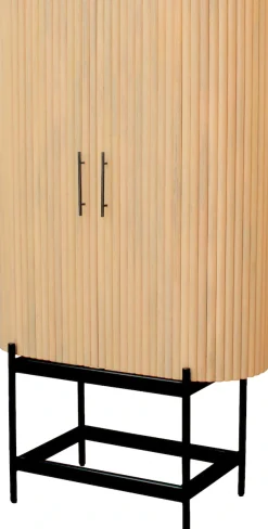 SIT Mehrzweckschrank »Schrank – Retro‑Lamellen‑Design aus massivem Mangoholz« 1 Stk. tlg. Retro‑Lamellen‑Schrank aus massivem Mangoholz – viel Stauraum