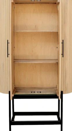 SIT Mehrzweckschrank »Schrank – Retro‑Lamellen‑Design aus massivem Mangoholz« 1 Stk. tlg. Retro‑Lamellen‑Schrank aus massivem Mangoholz – viel Stauraum