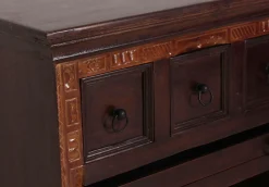 SIT Mehrzweckschrank »Xiamen Küchenwagen aus Altholz mit Rollen, Tablett & Stauraum« 3 Schubladen, Flaschenablage & herausnehmbares Tablett