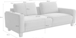 sit&more Big-Sofa »Concept« Modernes Sofa in drei Fußfarben zur Auswahl