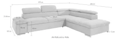 sit&more Ecksofa »Alcatraz L-Form« wahlweise mit Schlaffunktion