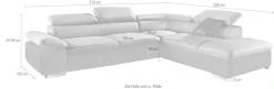sit&more Ecksofa »Alcudia L-Form, B: 272 cm, Arm- und Kopfteilverstellung, Eckcouch« optional Schlaffunktion, Komfortsitz