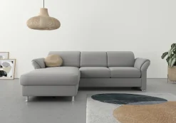 sit&more Ecksofa »Apulia L-Form« wahlweise Schlaffunktion, Bettkasten und Kopf- und Armteilverstellung