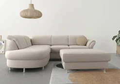 sit&more Ecksofa »Apulia L-Form« wahlweise Schlaffunktion, Bettkasten und Kopf- und Armteilverstellung
