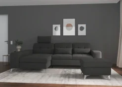 sit&more Ecksofa »Baviene L-Form« inklusive Sitztiefenverstellung & Federkern, optional Schlaffunktion