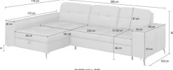 sit&more Ecksofa »Baviene L-Form« inklusive Sitztiefenverstellung & Federkern, optional Schlaffunktion