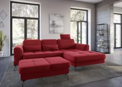 sit&more Ecksofa »Bendigo L-Form« inklusive Sitztiefenverstellung, Bodenfreiheit 15 cm, 2 Fußfarben