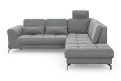 sit&more Ecksofa »Bendigo L-Form« inklusive Sitztiefenverstellung, Bodenfreiheit 12 cm, in 2 Fußfarben