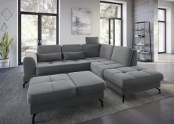 sit&more Ecksofa »Bendigo L-Form« inklusive Sitztiefenverstellung, Bodenfreiheit 12 cm, in 2 Fußfarben