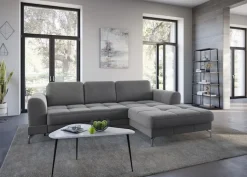 sit&more Ecksofa »Bendigo L-Form« inklusive Sitztiefenverstellung, Bodenfreiheit 12 cm, in 2 Fußfarben