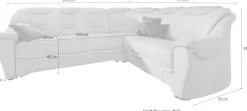 sit&more Ecksofa »Benson L-Form« wahlweise mit Schlaffunktion