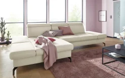 sit&more Ecksofa »Brisbane L-Form« Fußhöhe 15 cm, inklusive Sitztiefen-, Armteil- und Kopfteilverstellung