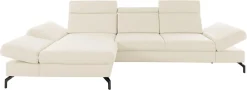 sit&more Ecksofa »Brisbane L-Form« Fußhöhe 15 cm, inklusive Sitztiefen-, Armteil- und Kopfteilverstellung