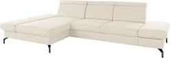 sit&more Ecksofa »Brisbane L-Form« Fußhöhe 15 cm, inklusive Sitztiefen-, Armteil- und Kopfteilverstellung