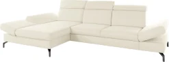 sit&more Ecksofa »Brisbane L-Form« Fußhöhe 15 cm, inklusive Sitztiefen-, Armteil- und Kopfteilverstellung