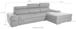 sit&more Ecksofa »Broadway L-Form« inklusive Kopfteilverstellung, wahlweise mit Schlaffunktion