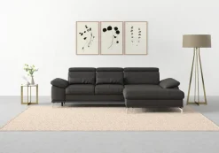 sit&more Ecksofa »Cabrio L-Form, B: 295 cm, mit Sitztiefen-, Arm- & Kopfteilverstellung« 2 Nierenkissen, Federkern, optional Schlaffunktion und Stauraum