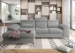sit&more Ecksofa »Cabrio L-Form, B: 295 cm, mit Sitztiefen-, Arm- & Kopfteilverstellung« 2 Nierenkissen, Federkern, optional Schlaffunktion und Stauraum