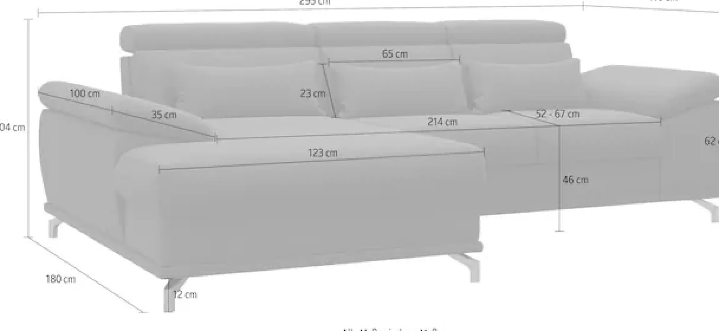 sit&more Ecksofa »Cabrio L-Form, B: 295 cm, mit Sitztiefen-, Arm- & Kopfteilverstellung« 2 Nierenkissen, Federkern, optional Schlaffunktion und Stauraum