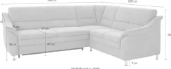 sit&more Ecksofa »Cardoso L-Form« mit Federkern, wahlweise mit Schlaffunktion und Schubkasten